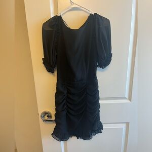 Backless black dress
